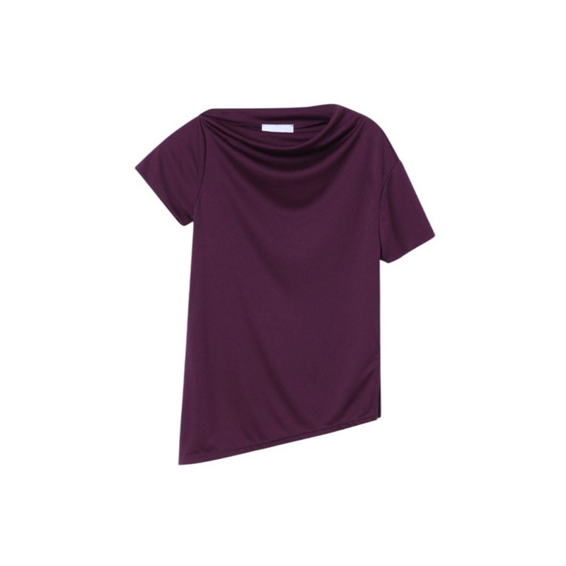 ASYMMETRICAL SHORT SLEEVE TOP