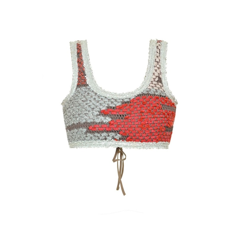 AVRIL CROP TOP IN RED MULTI