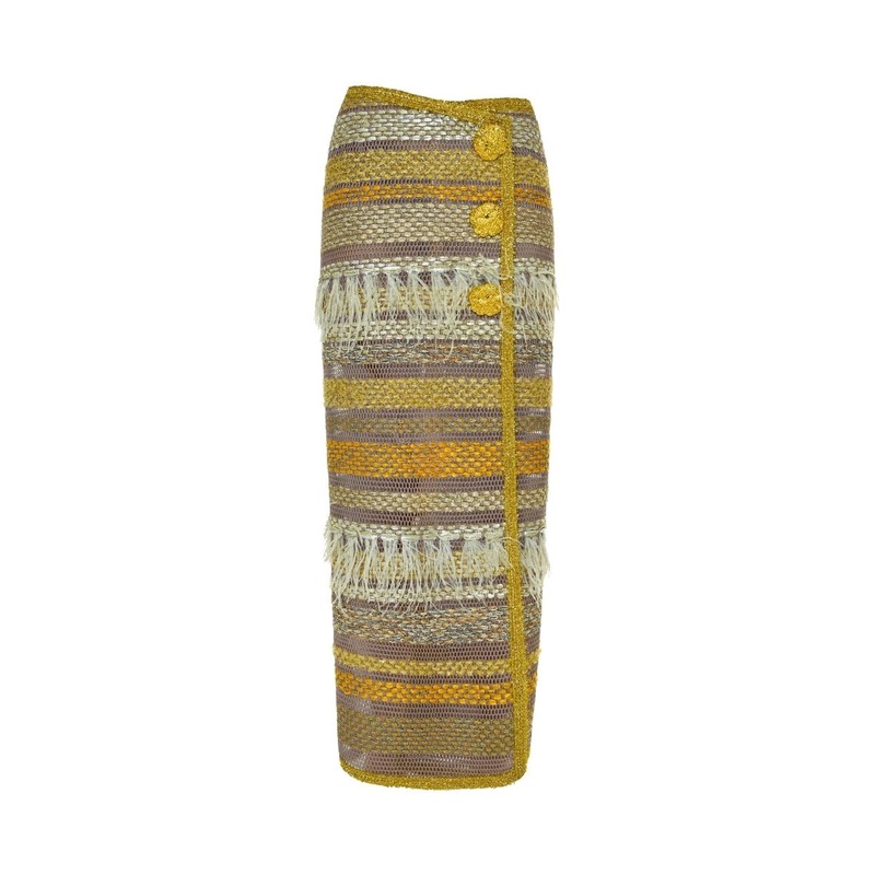 AVRIL MAXI SKIRT IN GOLD
