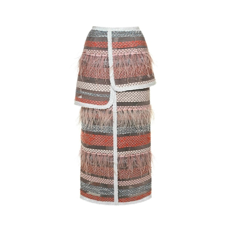 AVRIL MAXI SKIRT IN RED MULTI
