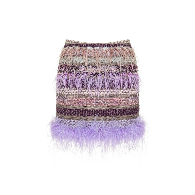AVRIL MINI SKIRT IN PURPLE MULTI