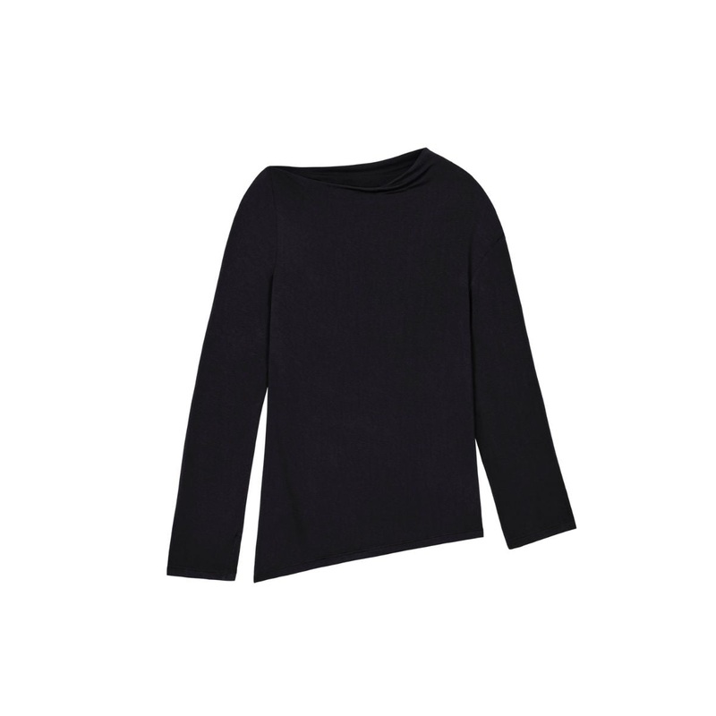 MODAL ASYMMETRIC KNIT TOP