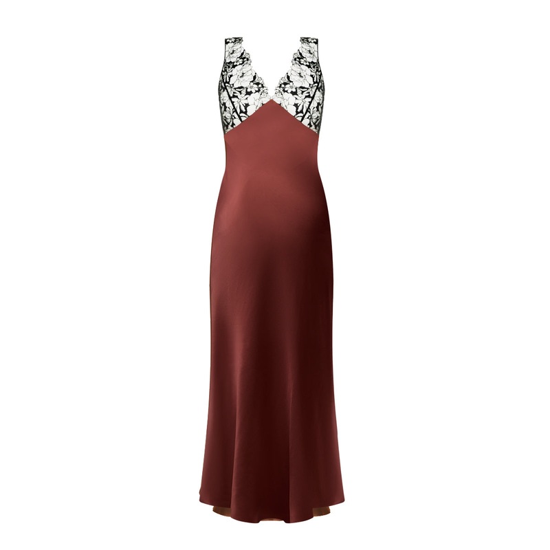 SHADOW DRESS IN CHOCOLATE BROWN