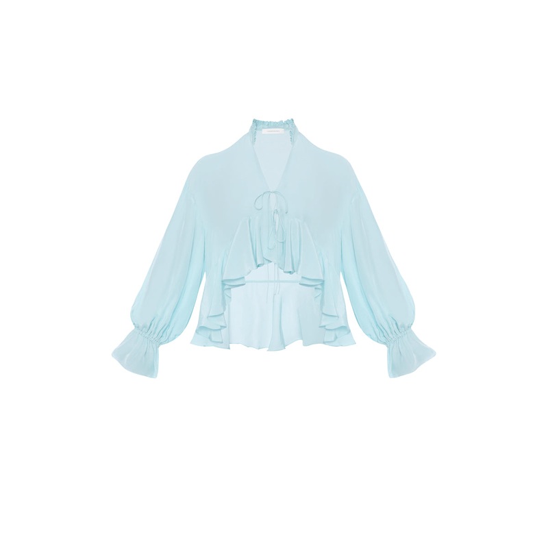SPLASH BLOUSE IN SKY BLUE