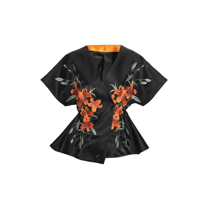 EMBROIDERED KIMONO TOP