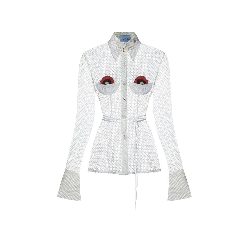 MESH SHIRT IN WHITE