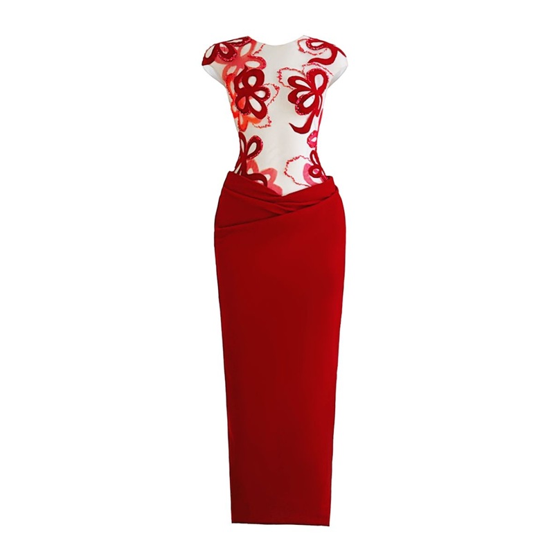 REGAL ROUGE MIDI DRESS