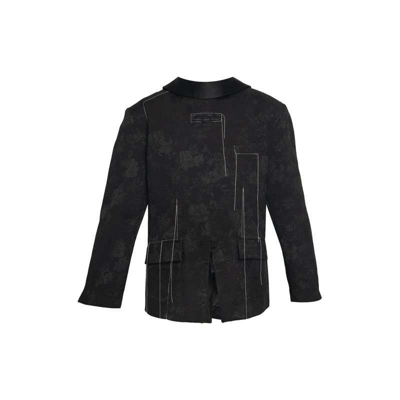 REVERSE TAILORED SUIT JACKET WITH EXPOSED BACK