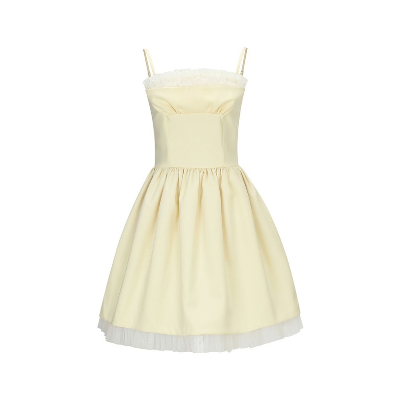 SUSAN DRESS IN PASTEL YELLOW