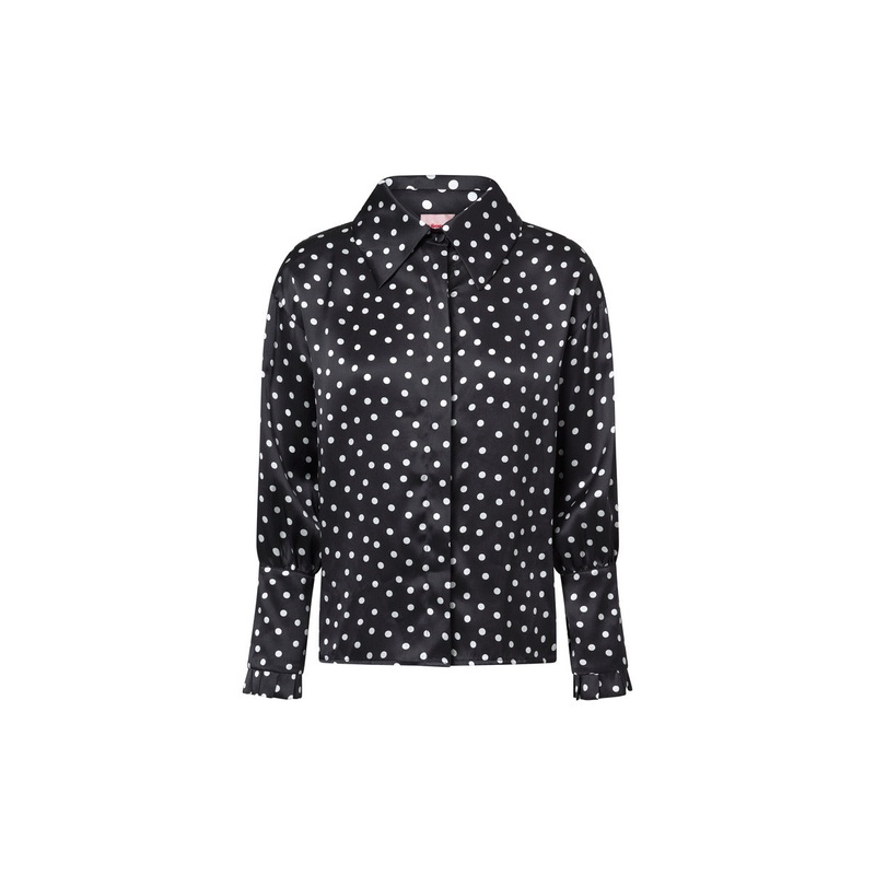 ANTONIA POLKA BLOUSE IN BLACK AND WHITE
