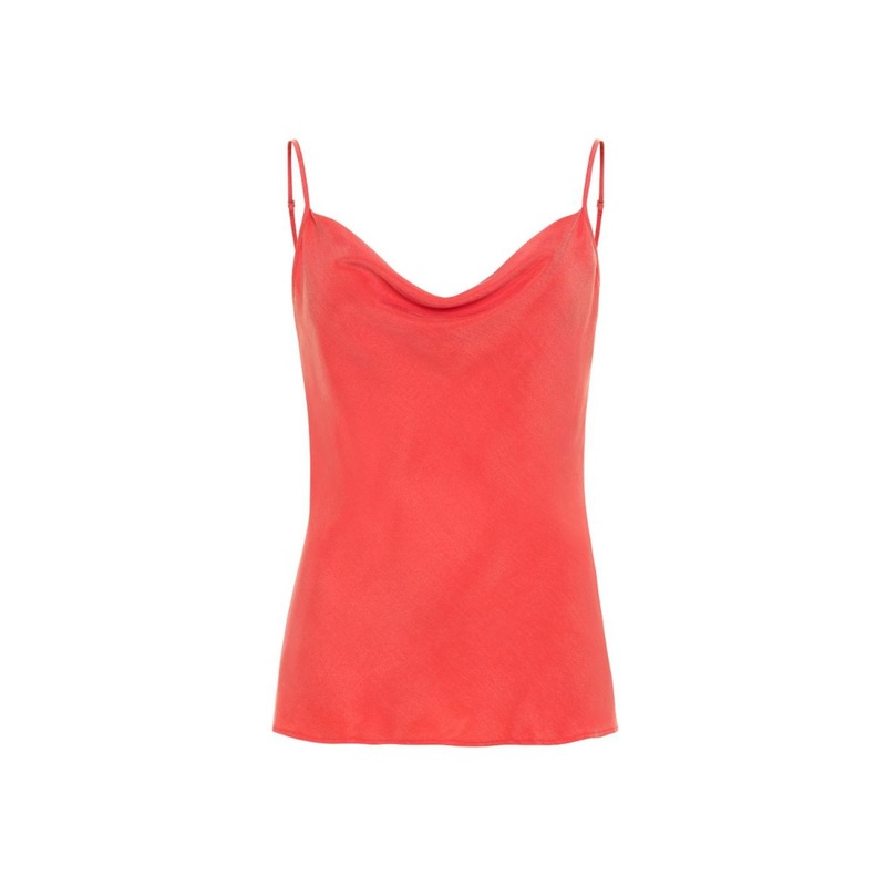 AQUAFLORA COWL CAMI TOP IN CORAL