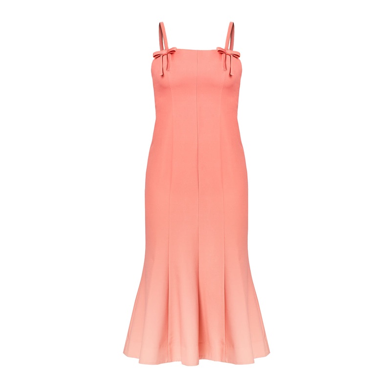 CALISTA MIDI DRESS IN CORAL OMBRE