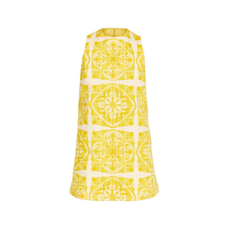 FIONA SHIFT MINI DRESS IN YELLOW