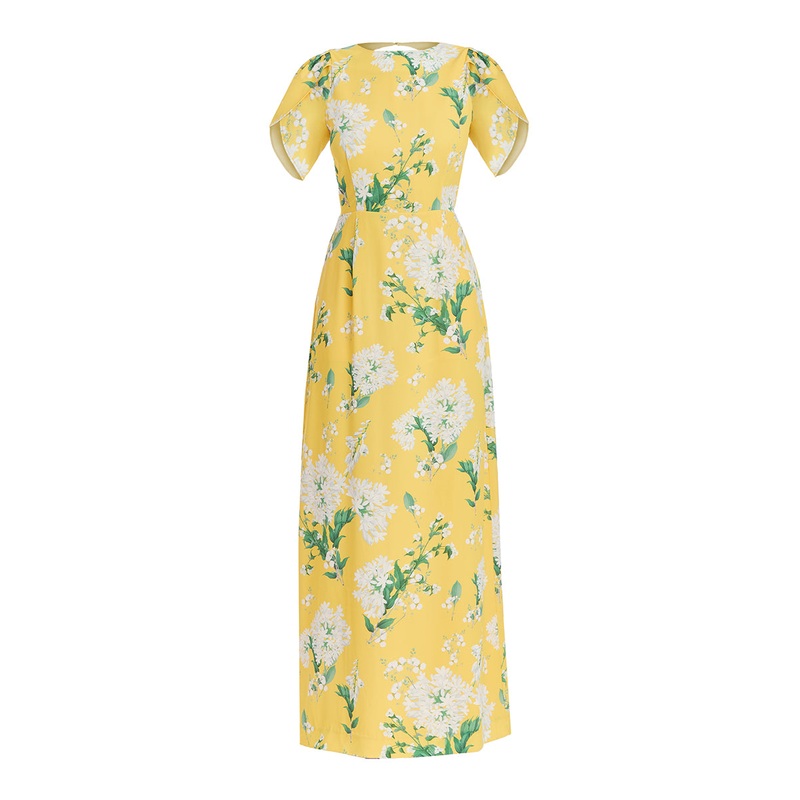 KATHERINE GOWN IN YELLOW GREEN
