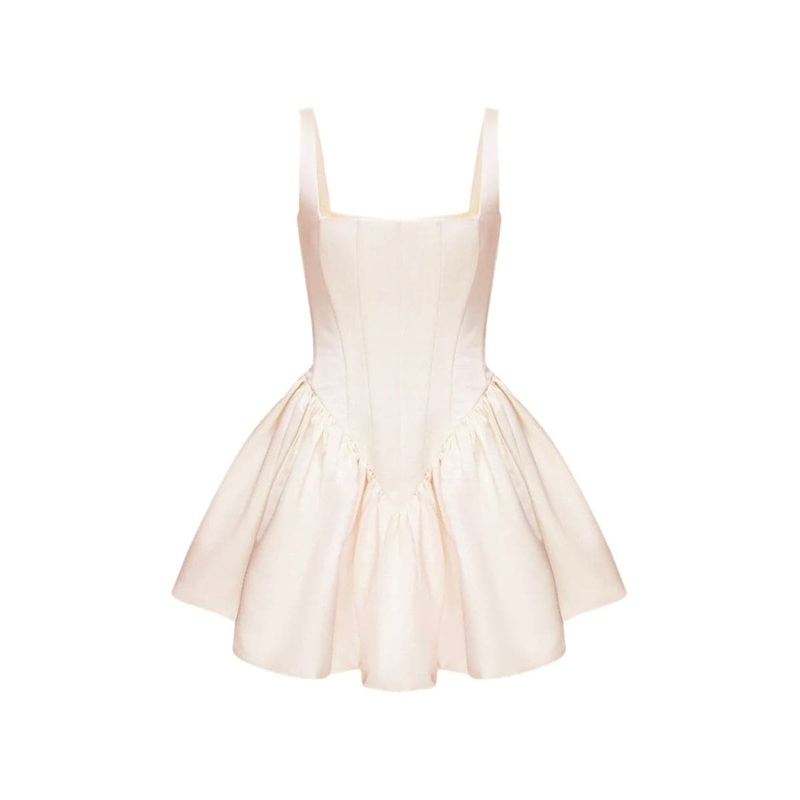 LOLITA BEIGE MINI DRESS