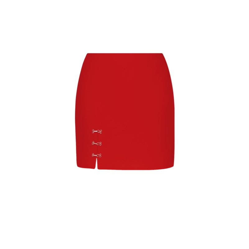 LOREN RED MINI SKIRT