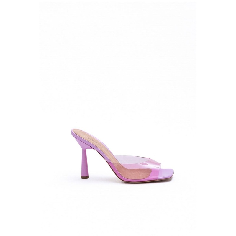 MARGOT MULE IN ROSE PINK TRANSPARENT