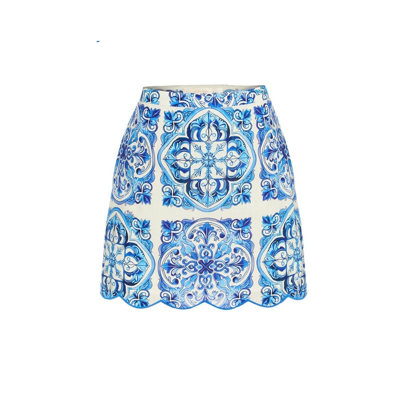 PILAR MINI SKIRT IN AZULEJO BLUE