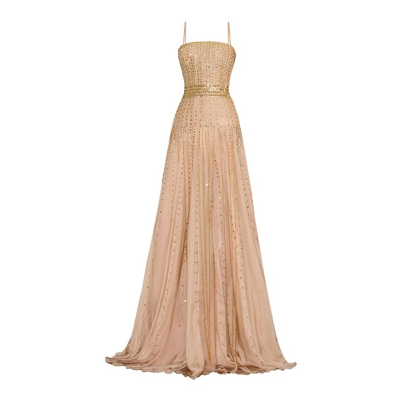 EMBELLISHED CORSET BODICE GOWN