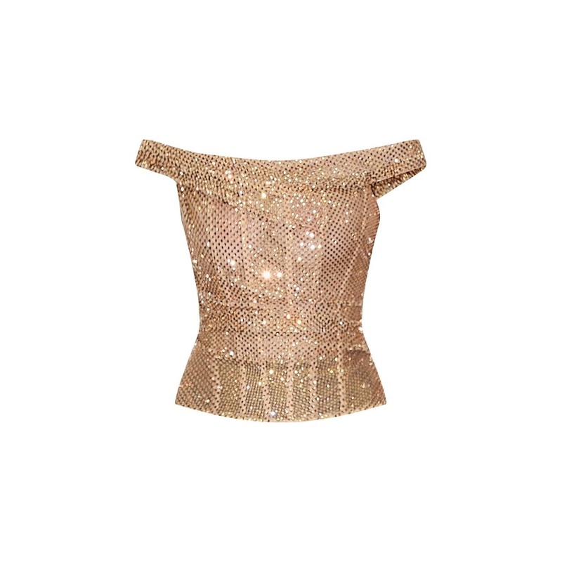 GOLD HAND EMBELLISHED TOP