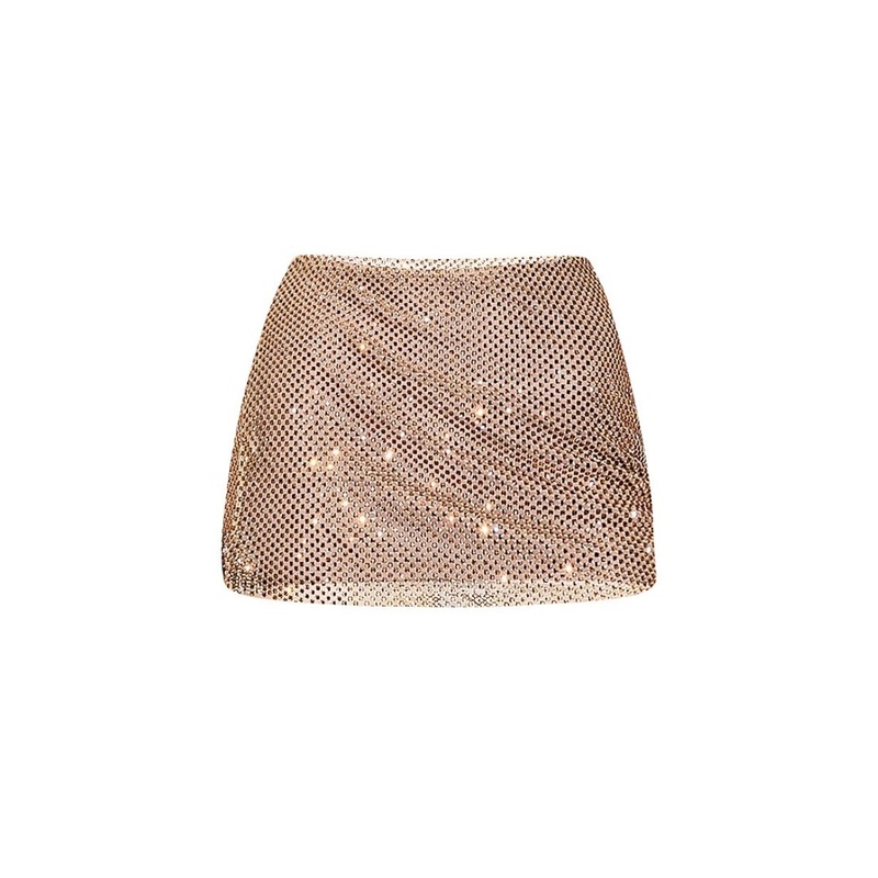 GOLD MESH MINI SKIRT