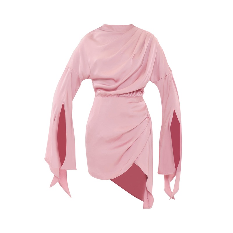 KARI MINI DRESS IN POWDER PINK