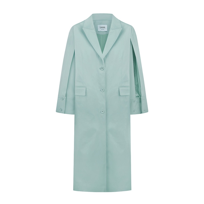 LIGHT BLUE COAT CAPE