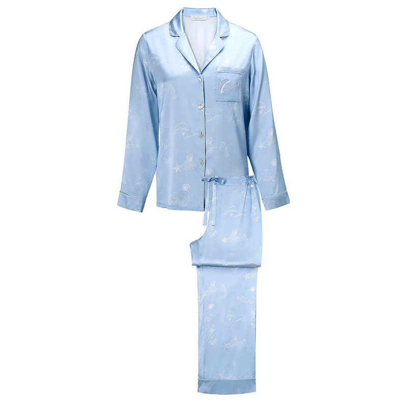 OCEAN BLUE WOMEN’S LONG SLEEVE PAJAMA SET