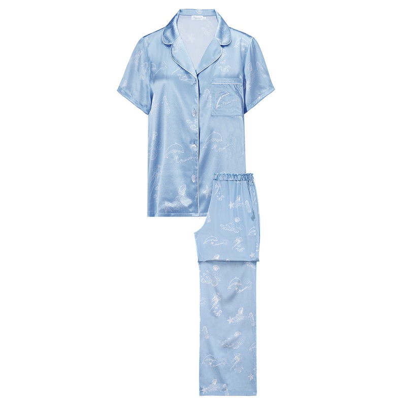 OCEAN BLUE WOMEN’S SHORT SLEEVE PAJAMA SET