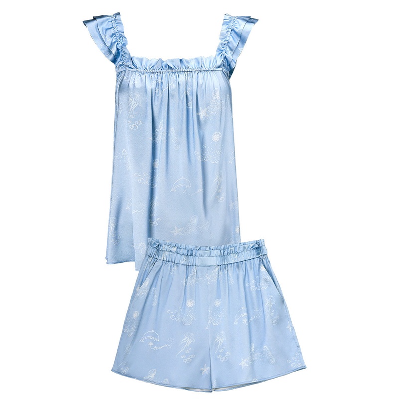 OCEAN BLUE WOMEN’S TANK & SHORTS SET