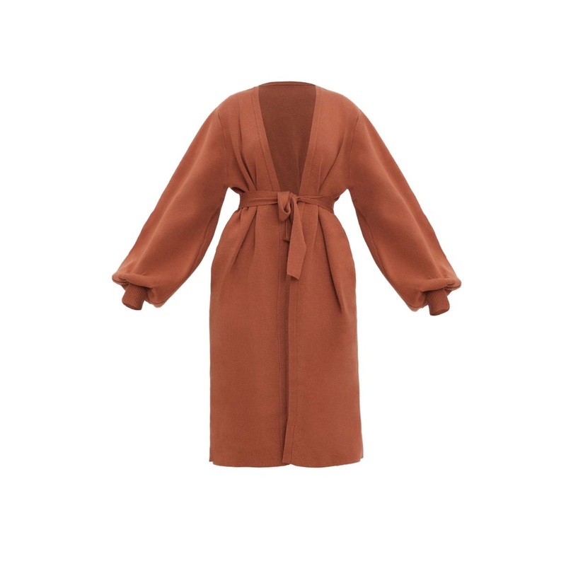 ONA KNIT CARDIGAN IN PUMPKIN