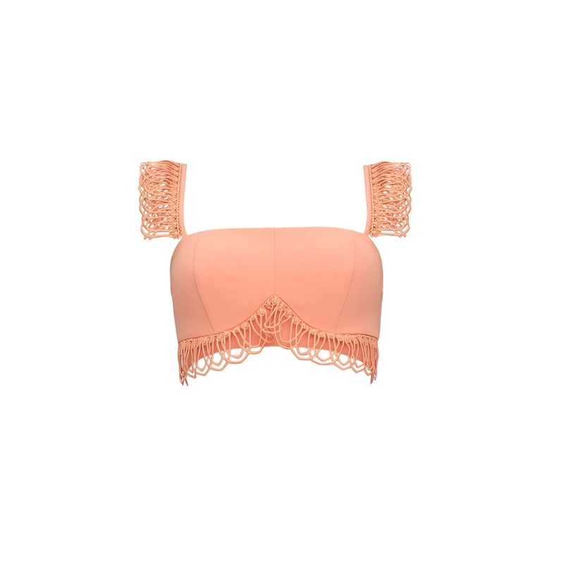 RIZO POWDER PEACH CROP TOP