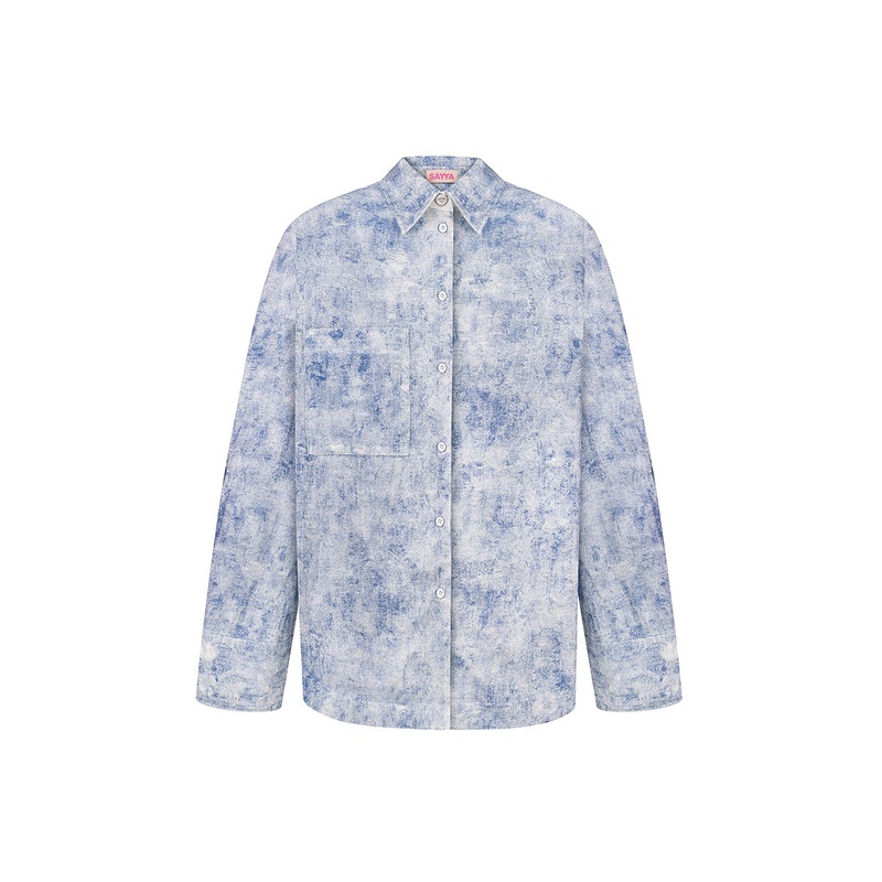 SOFT BLUE PATTERN SHIRT