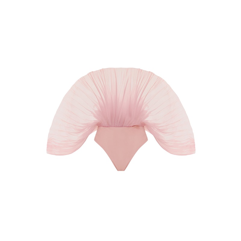 SOMBRA BODYSUIT IN POWDER PINK