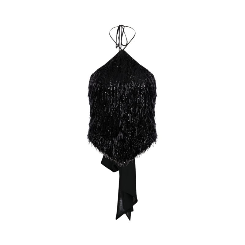 ALEXA TOP IN BLACK SEQUIN