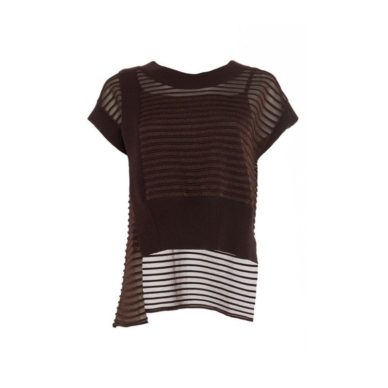 ASYMMETRIC RIBBED MESH TOP