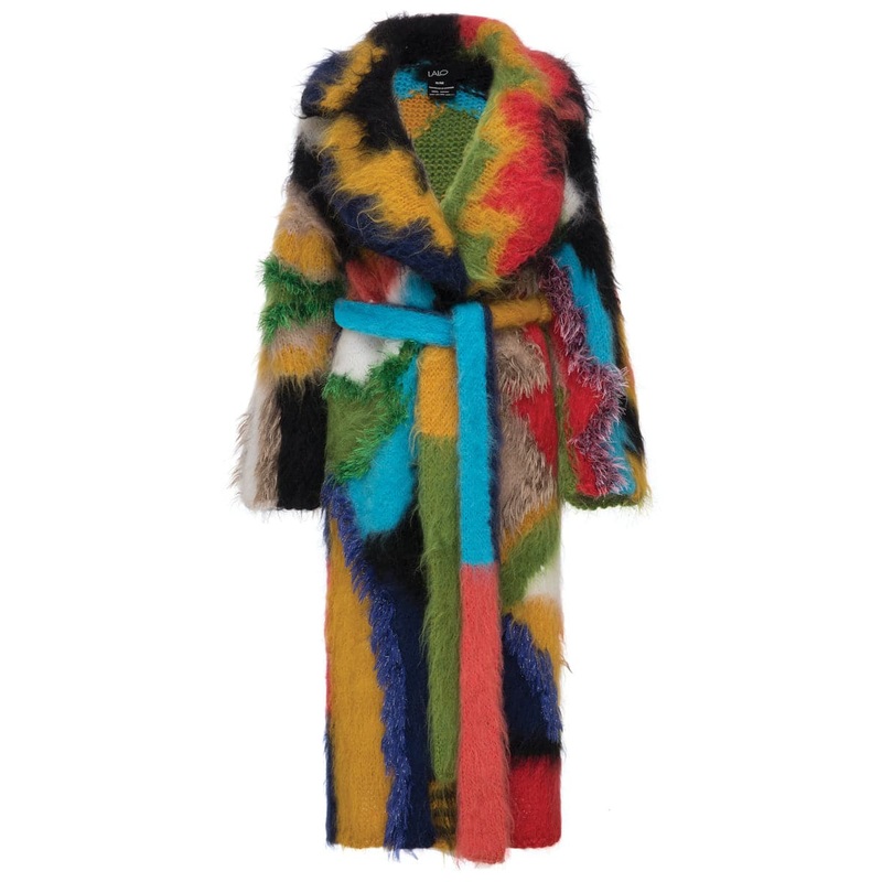 BELTED MOHAIR COAT