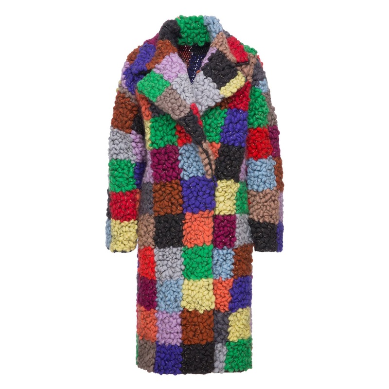 CHECKED OVERSIZED WOOL COAT