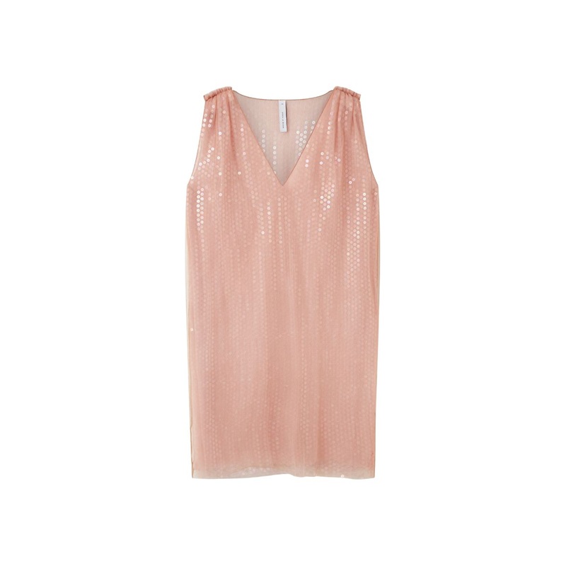 COCO TULLE DRESS IN SALMON PINK AND CARAMEL