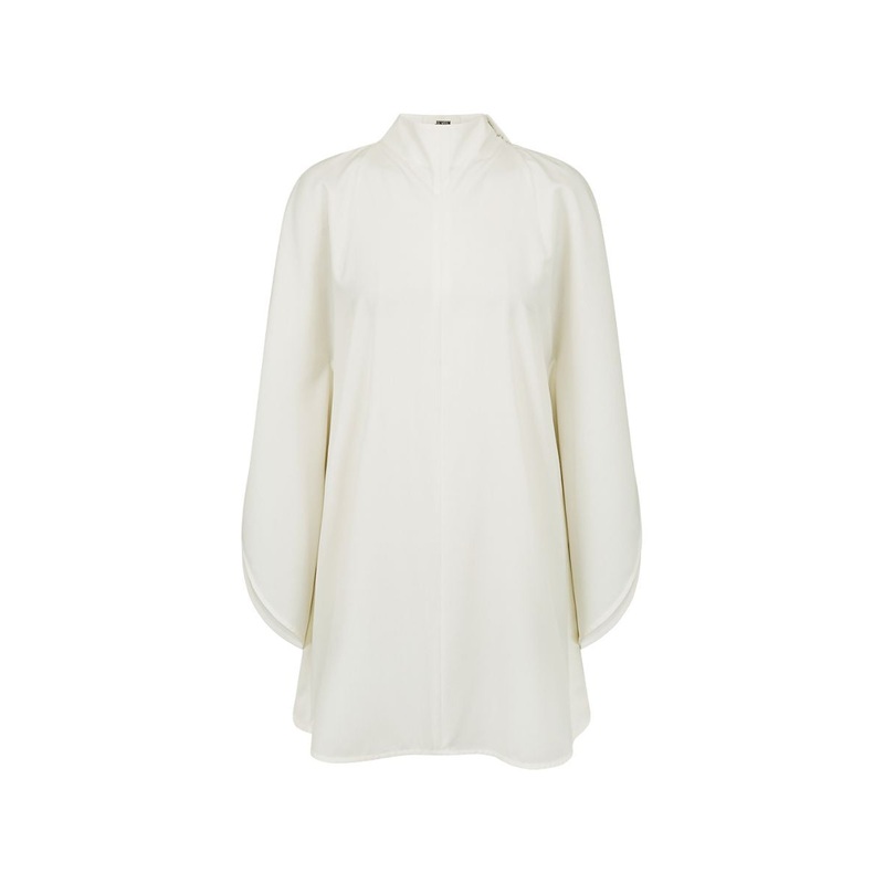 FILANTE CAPE WOOL BLOUSE IN IVORY