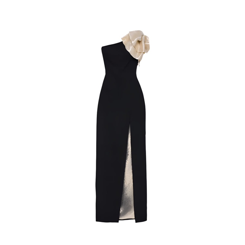 LAYLA DRESS IN BLACK/GOLD