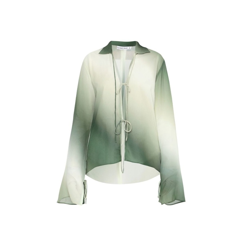 MERLETTE TOP IN SAGE OMBRE