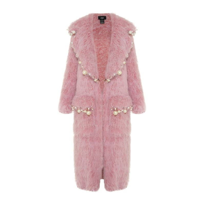 PEARL EMBROIDERED MOHAIR COAT