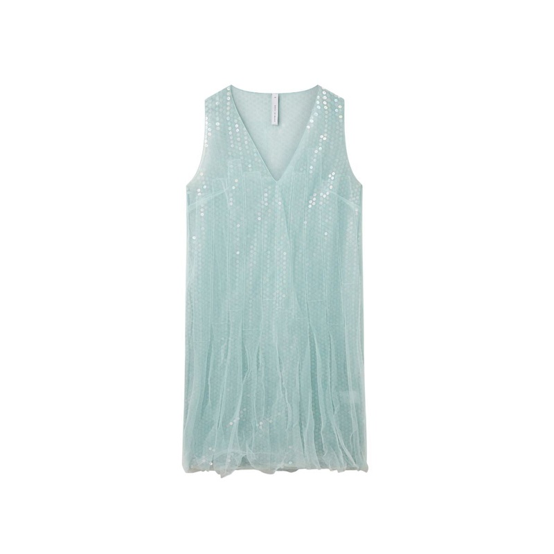 PINA TULLE DRESS IN BLUE MIX