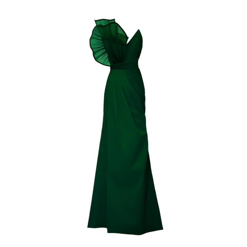 SAGE DRESS IN EMERALD