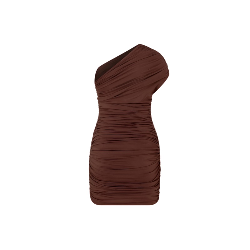 TERESA DRESS IN BROWN