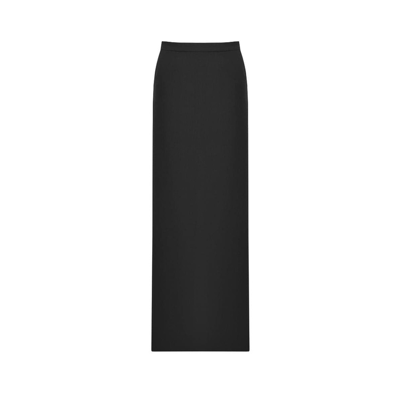 ARIA BLACK STRAIGHT MAXI SKIRT