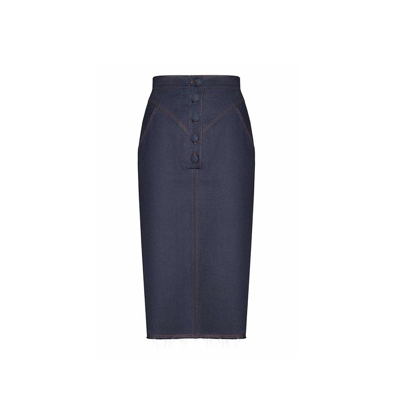 DENIM MIDI SKIRT