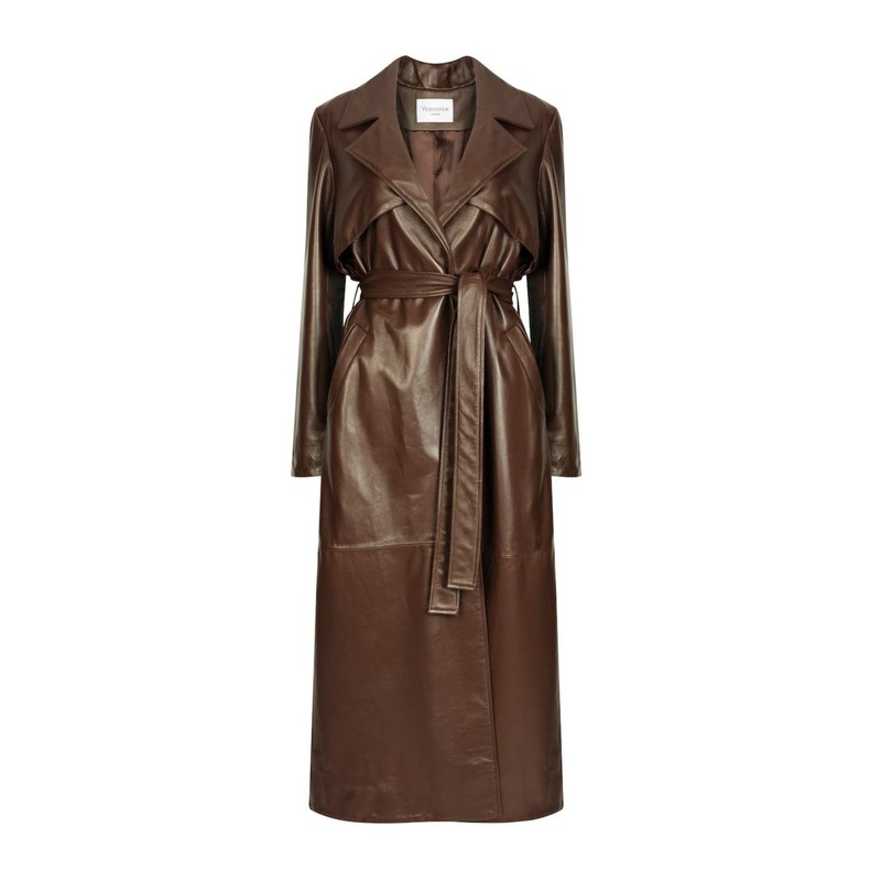 LEONORA LEATHER TRENCH COAT