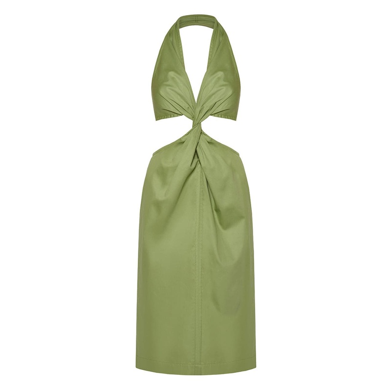 OLIVIA MIDI FRONT CURL DRESS